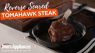 Reverse Seared Tomahawk Steak  Wolf Induction amp Wall Oven [upl. by Notxap334]