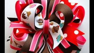 How to make a Stacked Boutique hair bow TUTORIAL [upl. by Jeth877]