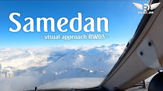 visual approach LSZS quotSamedan Switzerlandquot  St Moritz [upl. by Einimod]