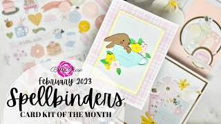 NEW Spellbinders February 2023 Card Kit of The Month Unboxing PLUS 3 Cards spellbinders [upl. by Caines]