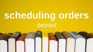 Scheduling Orders  Explained Simply Civil Procedure [upl. by Chernow]