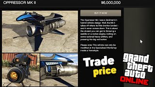 How to unlock Trade price for Oppressor MK2 in GTA Online How to UPGRADE the Oppressor MK 2 in GTA5 [upl. by Laraine]