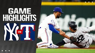 Yankees vs Rangers Game Highlights 9324  MLB Highlights [upl. by Atiuqat]