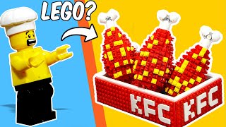 Minifig Cook How to make a CRISPY LEGO Fried Chicken KFC  Lego Cooking ASMR Video [upl. by Shoifet]