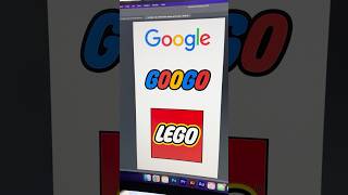 Combining the Google and Lego logos logodesign logos mashup redesign procreate shorts [upl. by Rebmetpes]