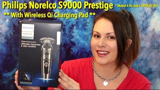 Philips Norelco S9000 Prestige With Wireless Qi Charging Pad Model SP986086 Unboxing [upl. by Atteirneh191]