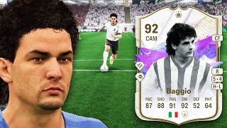 92 FUTURE STARS ICON ROBERTO BAGGIO SBC PLAYER REVIEW  EA FC 24 ULTIMATE TEAM [upl. by Ahsietal488]