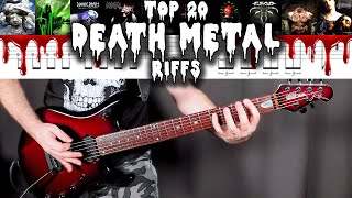 Top 20 Death Metal Riffs  With Tabs [upl. by Rihsab]