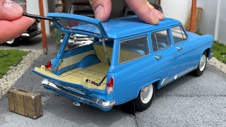 118 VolgaGAZ 22V Station Wagon 1967 blue  IST Unboxing [upl. by Enidan]