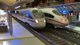 HO station diorama DB ②  ICE high speed trains [upl. by Socram]