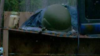 Army Issue Kevlar Helmet VS 8x56r Steyr M95 [upl. by Nolana]