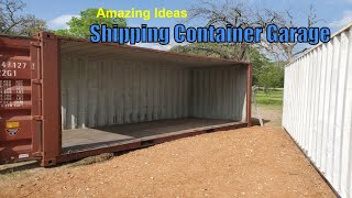 The Man Build Shipping Container Garage  Shipping Container Workshop [upl. by Aivatal]