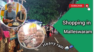 shopping in Malleswaram with heavy rain ☔🌧️friendsSaturday vlogTeju vlogs in Bangalore ♥️ [upl. by Petua]