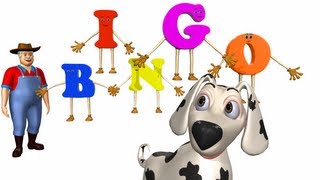 Bingo rhymes for children  3D Animation English Nursery rhyme with lyrics [upl. by Ayarahs]