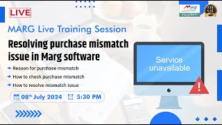 Resolving purchase mismatch issue in Marg Software [upl. by Cyrillus]