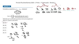 Questão 5  Provão PaulistaSaresp 2023 – 3° Ano  1° Aplicação  Versão 1 [upl. by Retsila846]