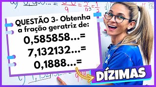 DÍZIMAS PERIÓDICAS E FRAÇÃO GERATRIZ  EXERÍCIOS [upl. by Oleg]