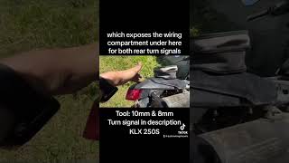 KLX 250s Rear Turn Signal Replacement Howto enduro dirtbike repair motorcycles [upl. by Eardnoed]