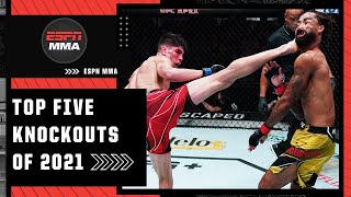 TOP 5 KNOCKOUTS OF 2021  ESPN MMA [upl. by Reider947]