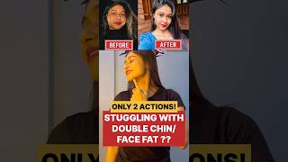 Remove your double chin with these 2 exercises weightloss loseweightfast fatloss viral fit [upl. by Ax]