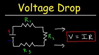 How To Calculate The Voltage Drop Across a Resistor  Electronics [upl. by Coryden]