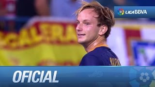 Disparo dentro del área de Rakitic que despeja Oblak [upl. by Oicram767]