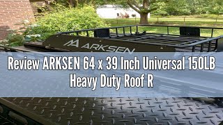 Review ARKSEN 64 x 39 Inch Universal 150LB Heavy Duty Roof Rack Cargo with 500D PVC Waterproof Cargo [upl. by Borlase119]