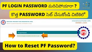 PF Password Forgot in Telugu  Forget PF Password  UAN  EPFO [upl. by Shayne864]