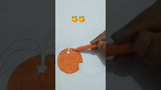 Easy orange drawing trending youtubeshorts viralvideo shortvideo painting reels [upl. by Geilich]