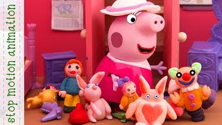 tidying up in grandmas house Peppa Pig toys Stop motion animation new episodes 2018 [upl. by Melinda]