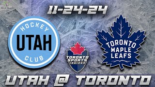 112424 Utah Hockey Club vs Toronto Maple Leafs Game Audio  NHL LIVE Stream Gamecast amp Chat [upl. by Holmen]