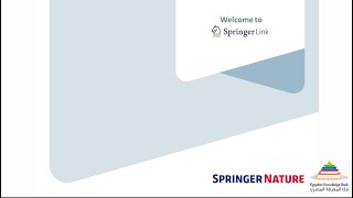 Springer Link Tutorial from Springer Nature  Egyptian Knowledge Bank [upl. by Thurnau816]