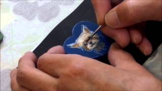 【トールペイント】動物編⑥ ヨークシャーテリア How to draw Yorkshire Terrier [upl. by Zoie]