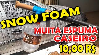 COMO FAZER SNOW FOAM CASEIRO COM 10 REAIS  MUITA ESPUMA [upl. by Humble]