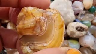 Crystal Amethyst Quartz carnelian agates Checking with light Beauty Gemstone 💎Episode 324 [upl. by Liliane996]