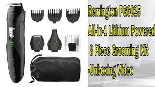 Remington PG6025 Allin1 Lithium Powered 8 Piece Grooming KitTrimmer  Unboxing Video [upl. by Nehemiah934]