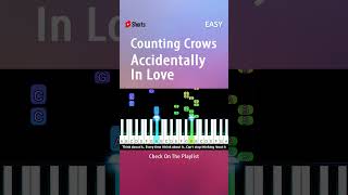 Counting Crows  Accidentally In Love  EASY Piano TUTORIAL by Piano Fun Play shorts [upl. by Wolsniw436]