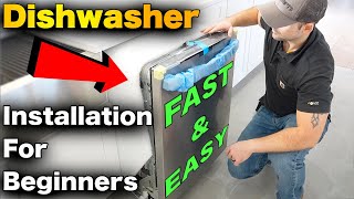 How To Install A Dishwasher  FAST AND EASY  Step By Step Guide [upl. by Turnheim406]