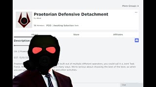 Praetorian Defensive Detachment faction City8 rp roblox [upl. by Naoh262]