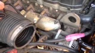 How to change lower radiator hose for Dodge 59l Diesel [upl. by Antsirhc126]