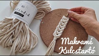 Makramé Kulcstartó készítés  Macrame Keychain Tutorial video 2024 [upl. by Eilsel864]