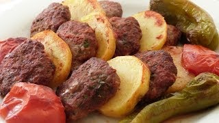 Fırında Köfte Patates Tarifi  Fırında Köfte Nasıl Yapılır [upl. by Saerdna591]