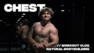 INTENSE CHEST WORKOUT  NATURAL BODYBUILDING [upl. by Lahsram]