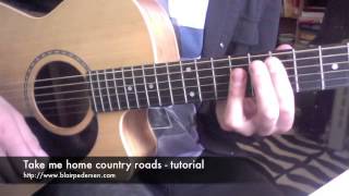 Take me home country roads progression  Guitar tutorial [upl. by Adrian171]