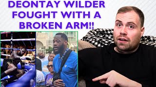 🤣DEONTAY WILDER CLAIMS HE FOUGHT ZHANG AND PARKER WITH A BROKEN ARM… [upl. by Desdamona]