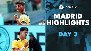 Alcaraz Zverev In Action Rune vs Navone in THRILLER  Madrid 2024 Highlights Day 3 [upl. by May]