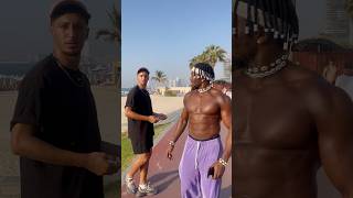 MUSCLE MAN WASN’t LAUGHING 😨 soccer shortvideo football funny viralvideo bodybuilding [upl. by Eneri516]