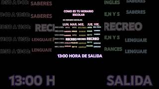 MI HORARIO ESCOLAR [upl. by Barncard]