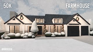 50k One Story Farmhouse  Bloxburg Speedbuild  Grxceea [upl. by Becket]