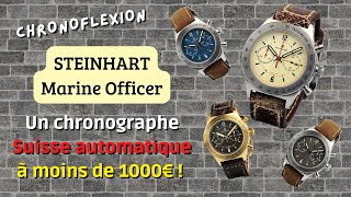 STEINHART Marine Officer  un chronographe avec Dubois Dépraz à moins de 1000€ [upl. by Esserac]